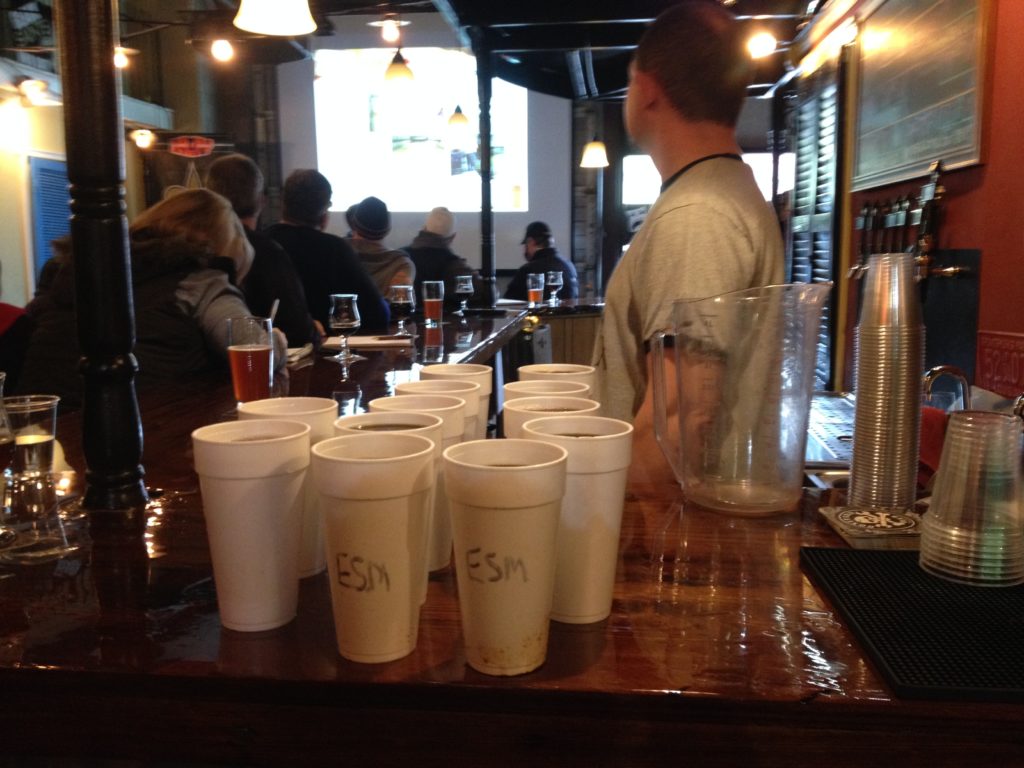 the wort samples for everyone to try next to their dry malt samples