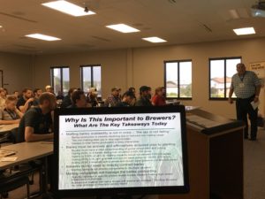 Joseph D. Hertrich, Retired Group Director of Brewing Raw Materials at Anheuser-Busch, Inc. opened the event with his presentaion on "Mallting Barley: Production and Acquisition".