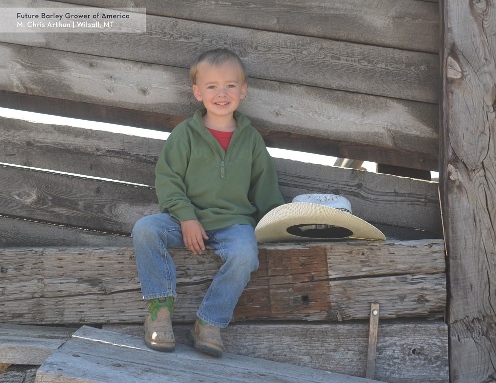 "Future Barley Grower of America" Photo submitted by: M. Chris Arthun| Wilsall, MT ©2016 Briess Industries, Inc.