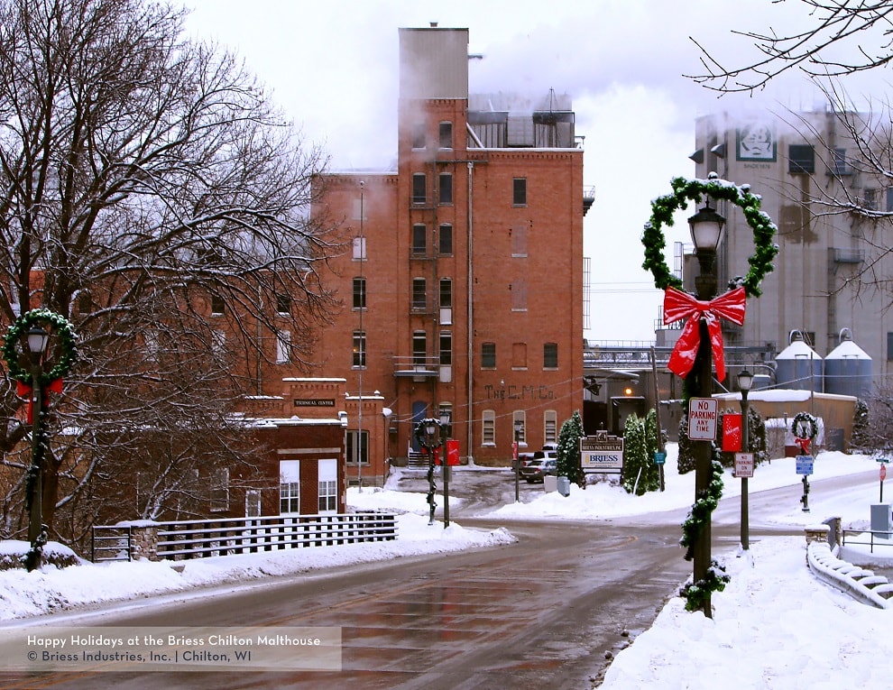 "Happy Holidays at the Briess Chilton Malthouse" ©2016 Briess Industries, Inc.